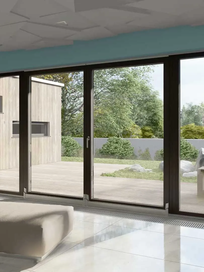 Drutex DUOLINE PSK — Baie oscillo-coulissante bois-aluminium