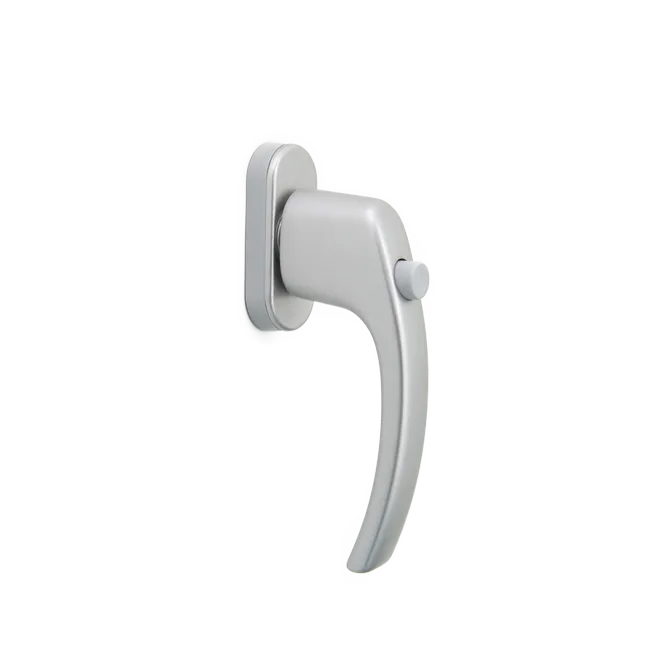 Poignée de fenêtre à bouton poussoir - argente